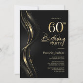 Invitation Soirée de 60e anniversaire de Black and Gold (Devant)