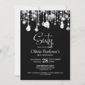 Invitation Soirée de 60e anniversaire de Black White (Devant)