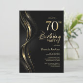 Invitation Soirée de 70e anniversaire de Black and Gold (Debout devant)