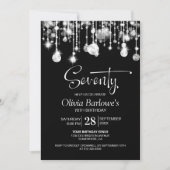 Invitation Soirée de 70e anniversaire de Black White (Devant)