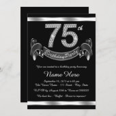 Invitation Soirée de 75e anniversaire (Devant / Derrière)