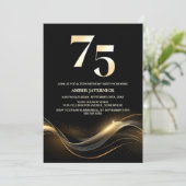 Invitation Soirée de 75e anniversaire de Black and Gold (Debout devant)