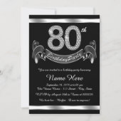 Invitation Soirée de 80e anniversaire (Devant)