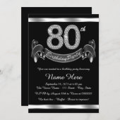 Invitation Soirée de 80e anniversaire (Devant / Derrière)