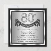 Invitation Soirée de 80e anniversaire (Devant)