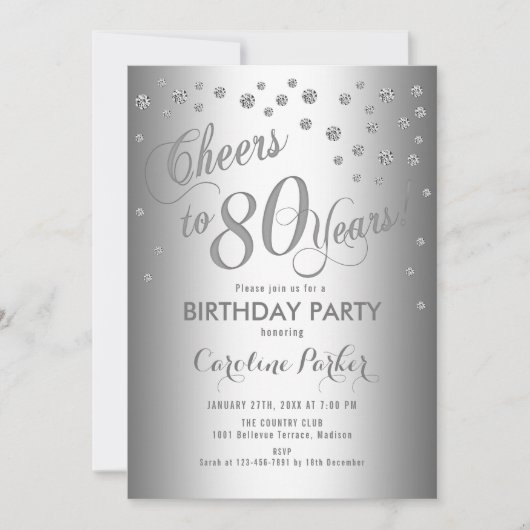 Invitation Soirée de 80e anniversaire (Devant)