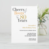 Invitation Soirée de 80e anniversaire Cheers and Beers Minima (Debout devant)