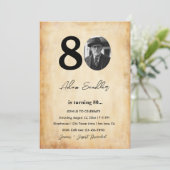 Invitation Soirée de 80e anniversaire simple et élégante (Debout devant)