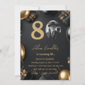 Invitation Soirée de 80e anniversaire simple et élégante 1 (Devant)