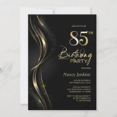 Invitation Soirée de 85e anniversaire de Black and Gold (Devant)