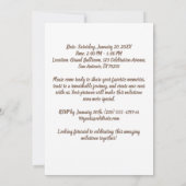 Invitation Soirée de 90 ans 90e anniversaire Ajouter photo I (Dos)