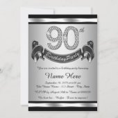 Invitation Soirée de 90e anniversaire (Devant)