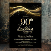 Invitation Soirée de 90e anniversaire de Black Gold