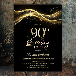 Invitation Soirée de 90e anniversaire de Black Gold