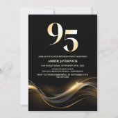 Invitation Soirée de 95e anniversaire de Black and Gold (Devant)