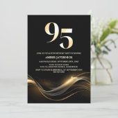 Invitation Soirée de 95e anniversaire de Black and Gold (Debout devant)