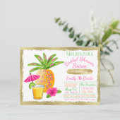 Invitation Soirée de Baby Shower Tropical (Debout devant)