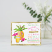 Invitation Soirée de Baby Shower Tropical (Debout devant)