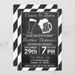 Invitation Soirée de baccalauréat en tableau de bord<br><div class="desc">Salutations & Bières Chalkboard Bachelor Party Invitations.</div>