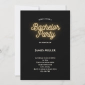 Invitation Soirée de baccalauréat moderne et élégante Noir Bl (Devant)