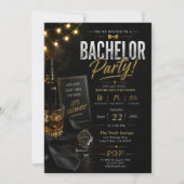 Invitation Soirée de Bachelor Classieux (Devant)