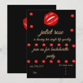 Invitation Soirée de bachelorette (Devant / Derrière)