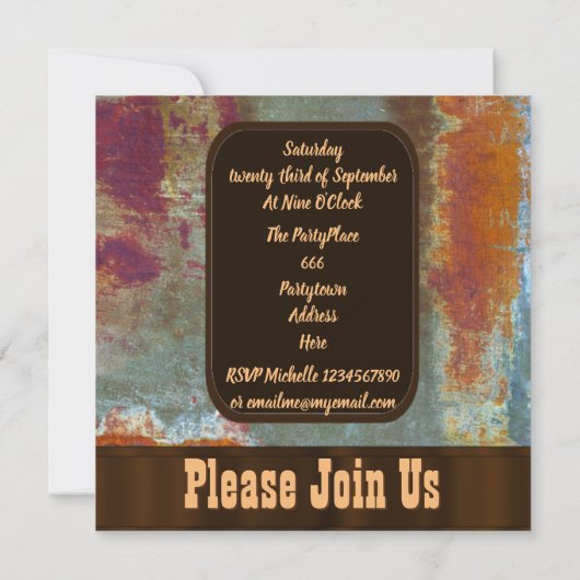 Invitation soirée de bachelorette à thème Steampunk (Dos)