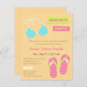 Invitation Soirée de bachelorette du week-end branché de Biki (Devant / Derrière)