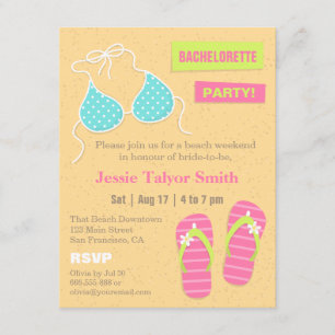 Invitation Soirée de bachelorette du week-end branché de Biki