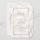 Invitation Soirée de Bachelorette Rose élégante Gold Hens Wee (Dos)