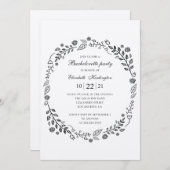 Invitation Soirée de bachelorette rustique. Pays botanique (Devant / Derrière)