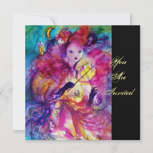 INVITATION SOIRÉE DE BAL MASQUÉ (Devant)