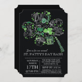 Invitation Soirée de bash du jour de la Saint-Patrick moderne (Devant / Derrière)