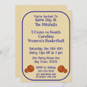 Invitation Soirée de basketball jour de match  (Devant / Derrière)