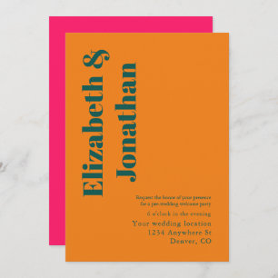 Invitation Soirée de bienvenue Mariage de Sunrise Vibrant