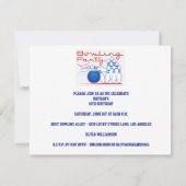 Invitation Soirée de Bowling (Dos)