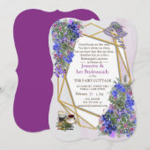 Invitation Soirée de Bridemaids Géométrique Or & Lavande (Devant / Derrière)