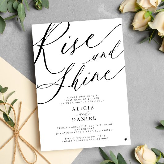 Invitation Soirée de brunch mariage pour un meilleur après-mi