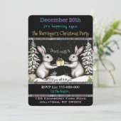 Invitation Soirée de Bunny Fun & Nourriture fête de Noël (Debout devant)