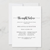 Invitation Soirée de calligraphie avant le dîner de répétitio (Devant)