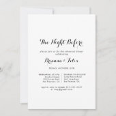 Invitation Soirée de calligraphie moderne avant le dîner de r (Devant)