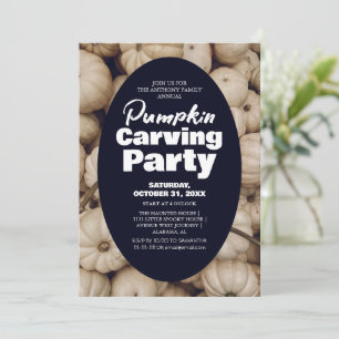 Invitation Soirée de carrosserie simple Citrouille Halloween 