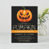 Invitation Soirée de carrosserie simple Citrouille Halloween (Debout devant)