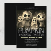 Invitation Soirée de carrosserie simple Citrouille Halloween (Devant / Derrière)