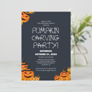 Invitation Soirée de carrosserie simple Citrouille Halloween