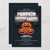 Invitation Soirée de carrosserie simple Citrouille Halloween  (Devant / Derrière)