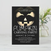 Invitation Soirée de carrosserie simple Citrouille Halloween  (Debout devant)