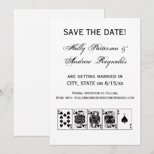 Invitation Soirée de Casino Poker Quinte Flush Royale Pique
