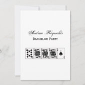 Invitation Soirée de Casino Poker Quinte Flush Royale Piques (Devant)