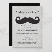 Invitation Soirée de Célibataire Réservée aux Membres Fausse  (Devant / Derrière)